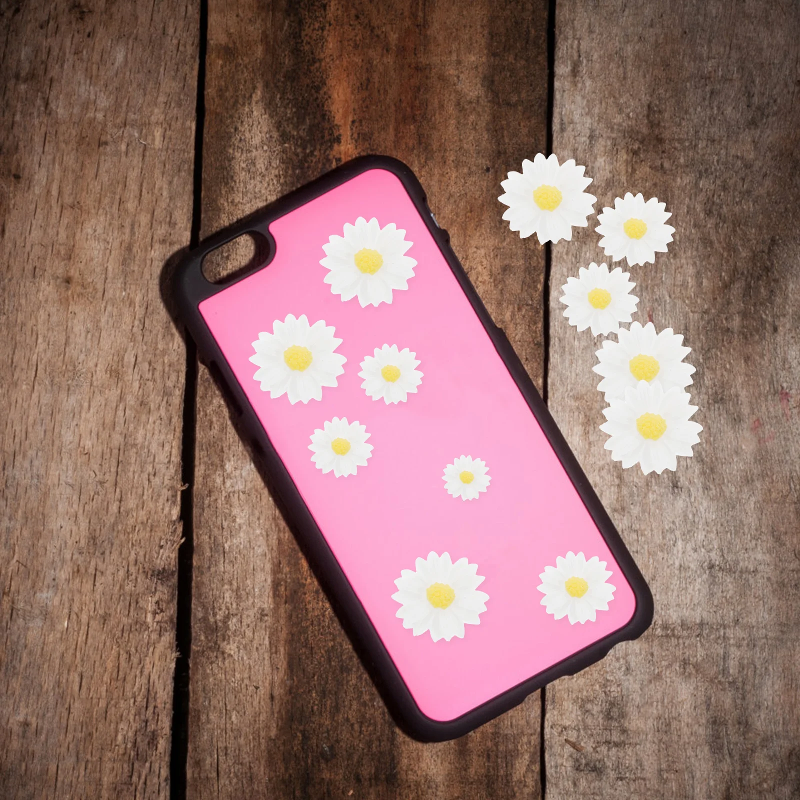 

80pcs Resin Flower Embellishments Floral Accessories Diy Crafts Decorative Charms Handmade Phone Case Ornaments Hairpin Charm