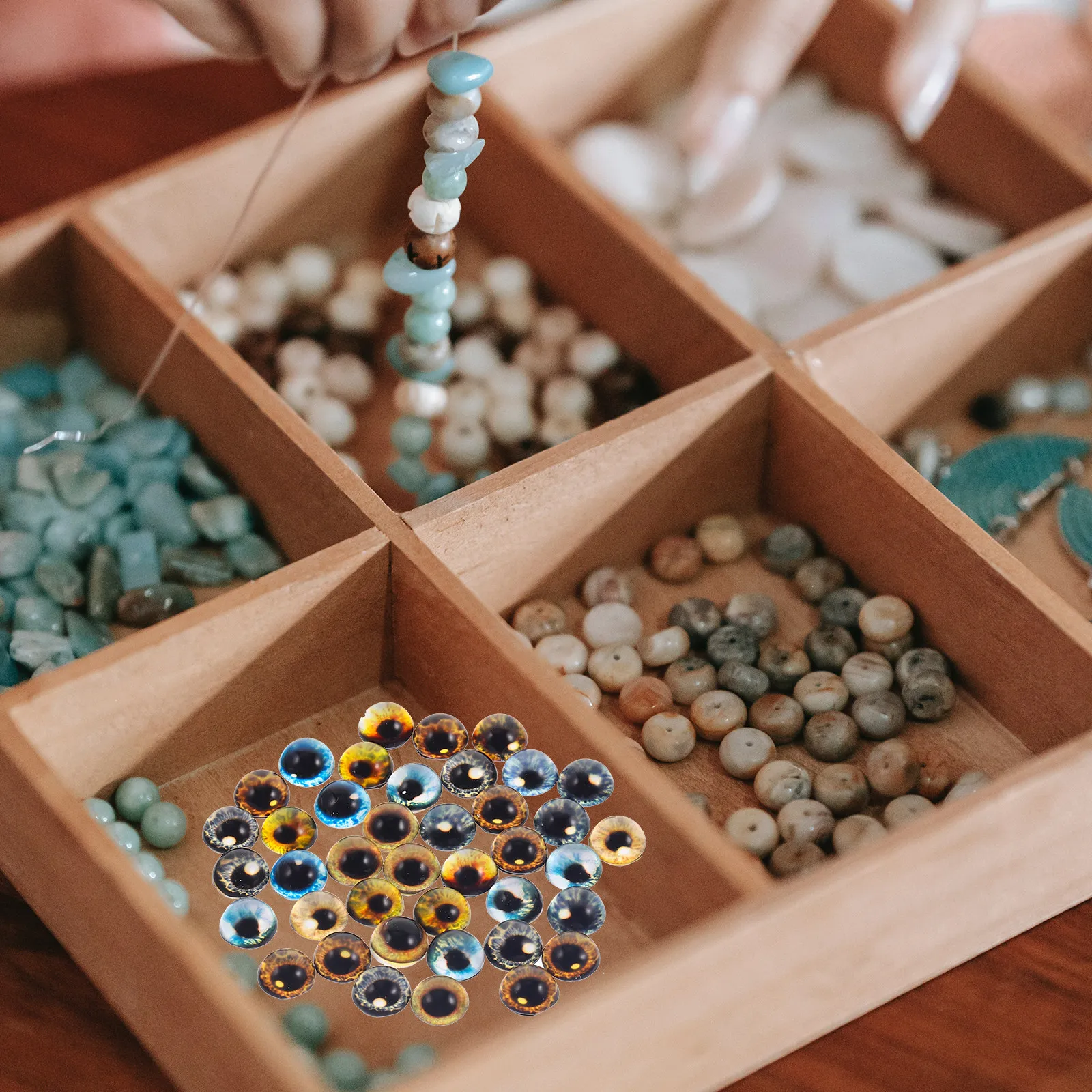 Jewelry Making Classes - 40 stuks levendige, levensechte glazen oogbollen,