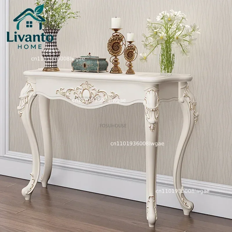 

Consol Solid Wood Console Table Living Room Furniture Against The Wall Modern Entrance Table Home Corridor Decoration Table