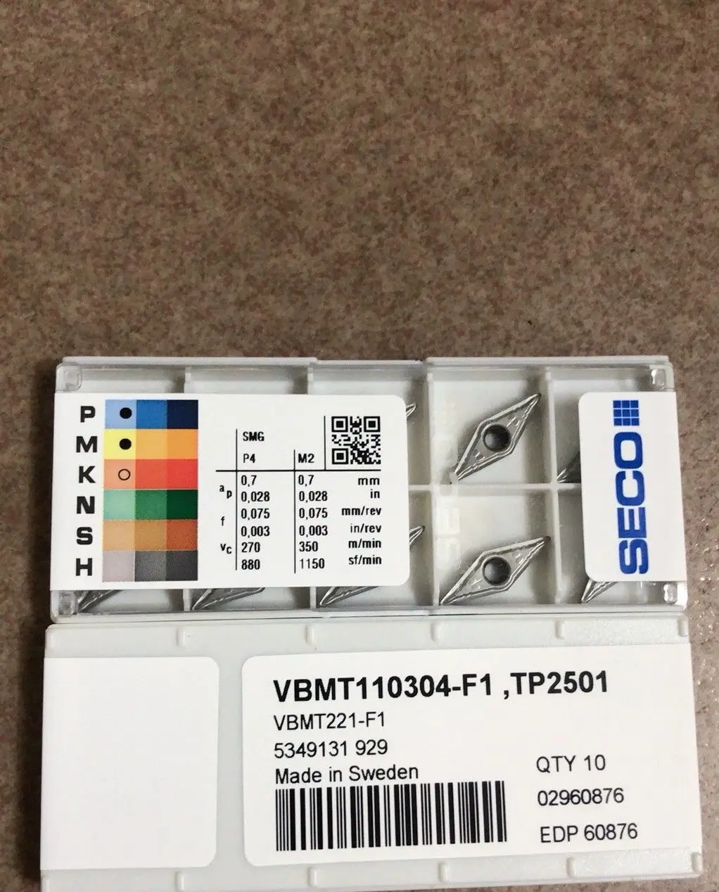 

Hard alloy cutting blades VBMT110304-F1,TP2501