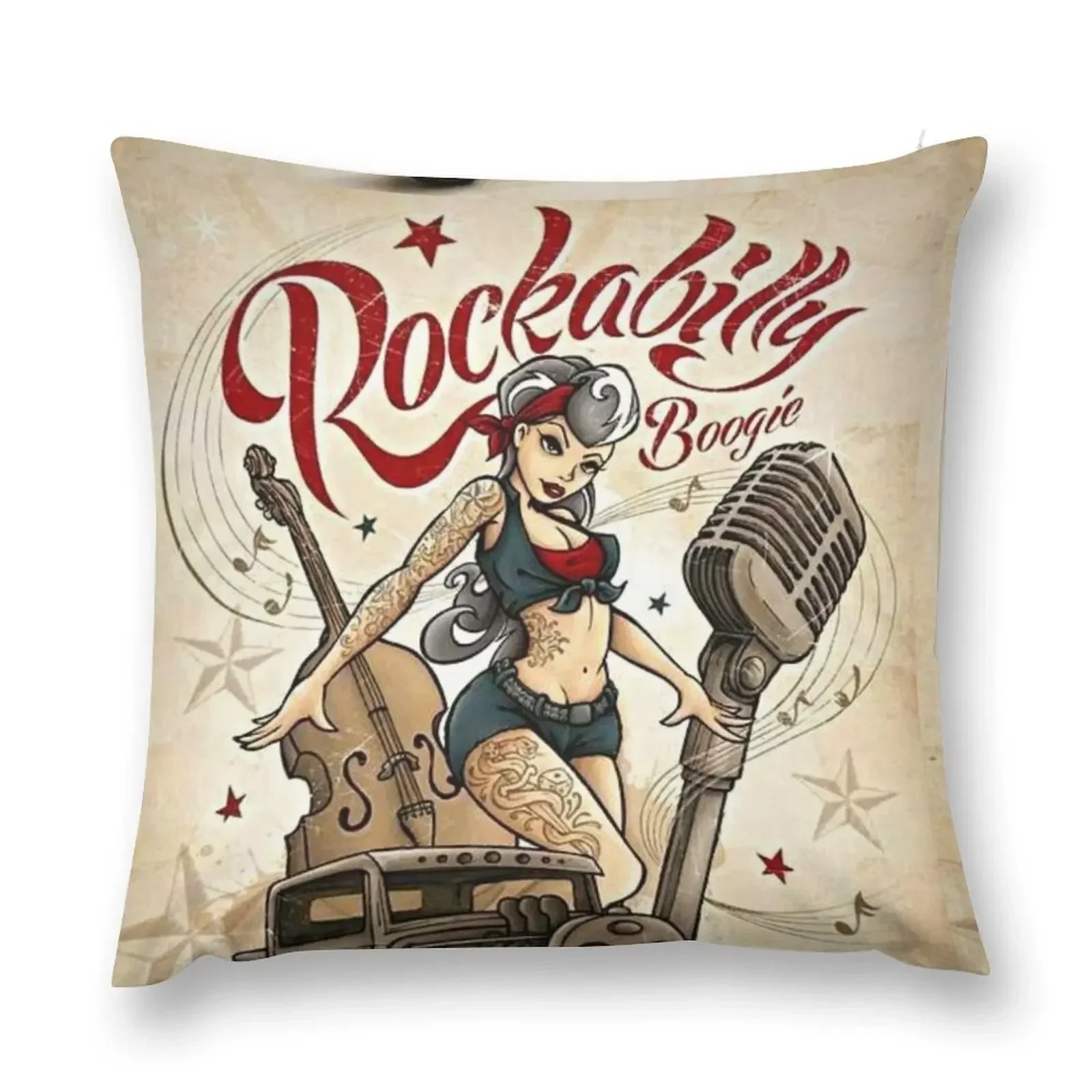 Rockabilly Boogie Throw Pillow Cushions Home Decor home decor items pillow