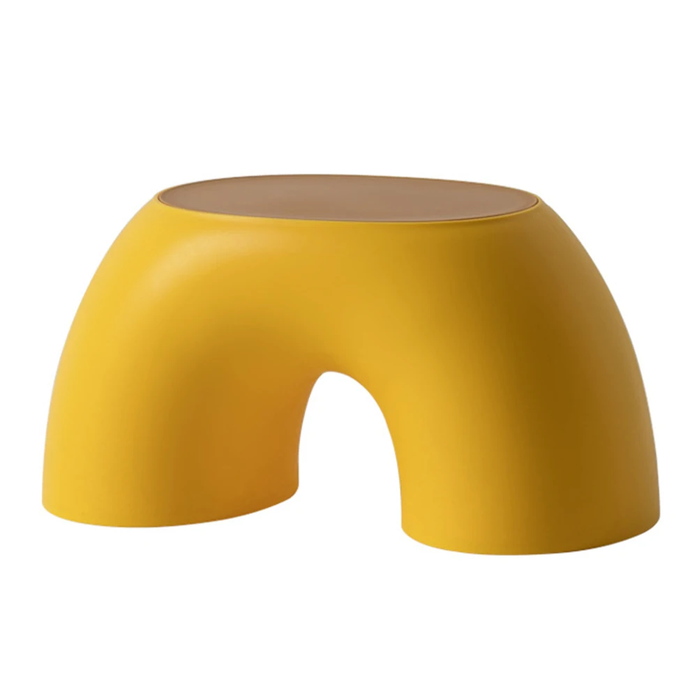 

1Pc Annular Small Stool Simple Anti-slip Low Stool Shoes Wearing Stool Comfortable Stool for Home Office (Yellow)