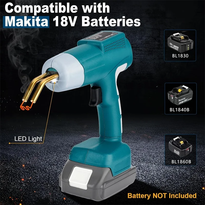 Cordless Plastic Welder Gun for Makita 18V Battery with 600PCs Hot Staples Plastic Welding Kit for Car Bumper&Plastic Repairing