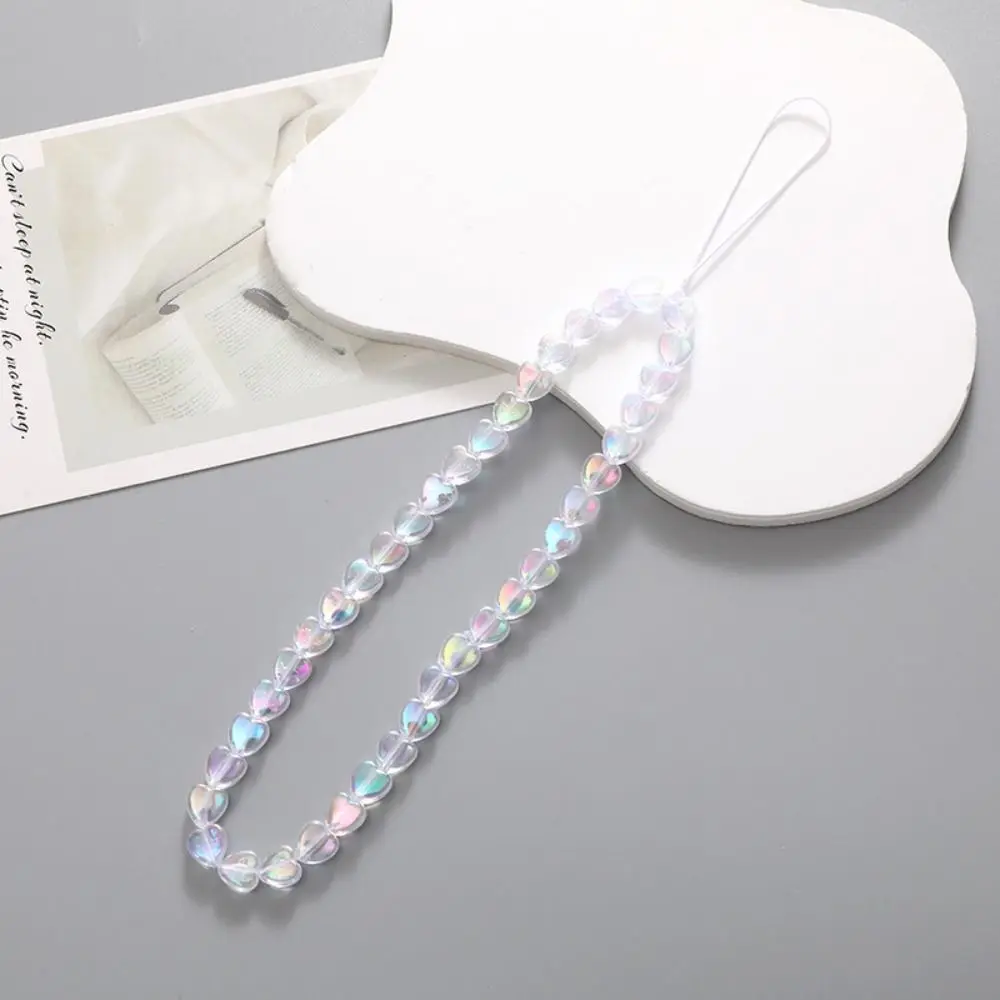 Cute Star Beaded Phone Chain Acrylic Beaded Korea Phone Pendant Lovely Coloful Anti-Lost Phone Chain Hanging Jewelry Girl Gift image 4