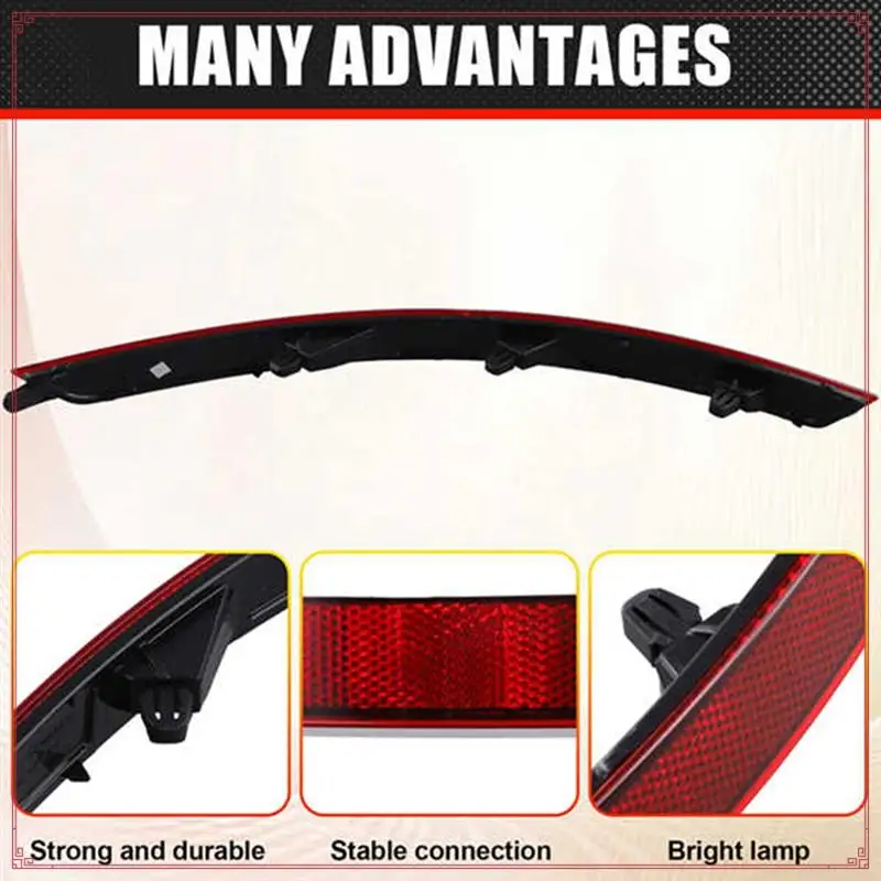 Left& Right Car Rear Bumper Reflector Cover For Skoda Superb III 2015-2020- Part Numbers 3VD945105/3V5945105 3VD945106/3V5945106