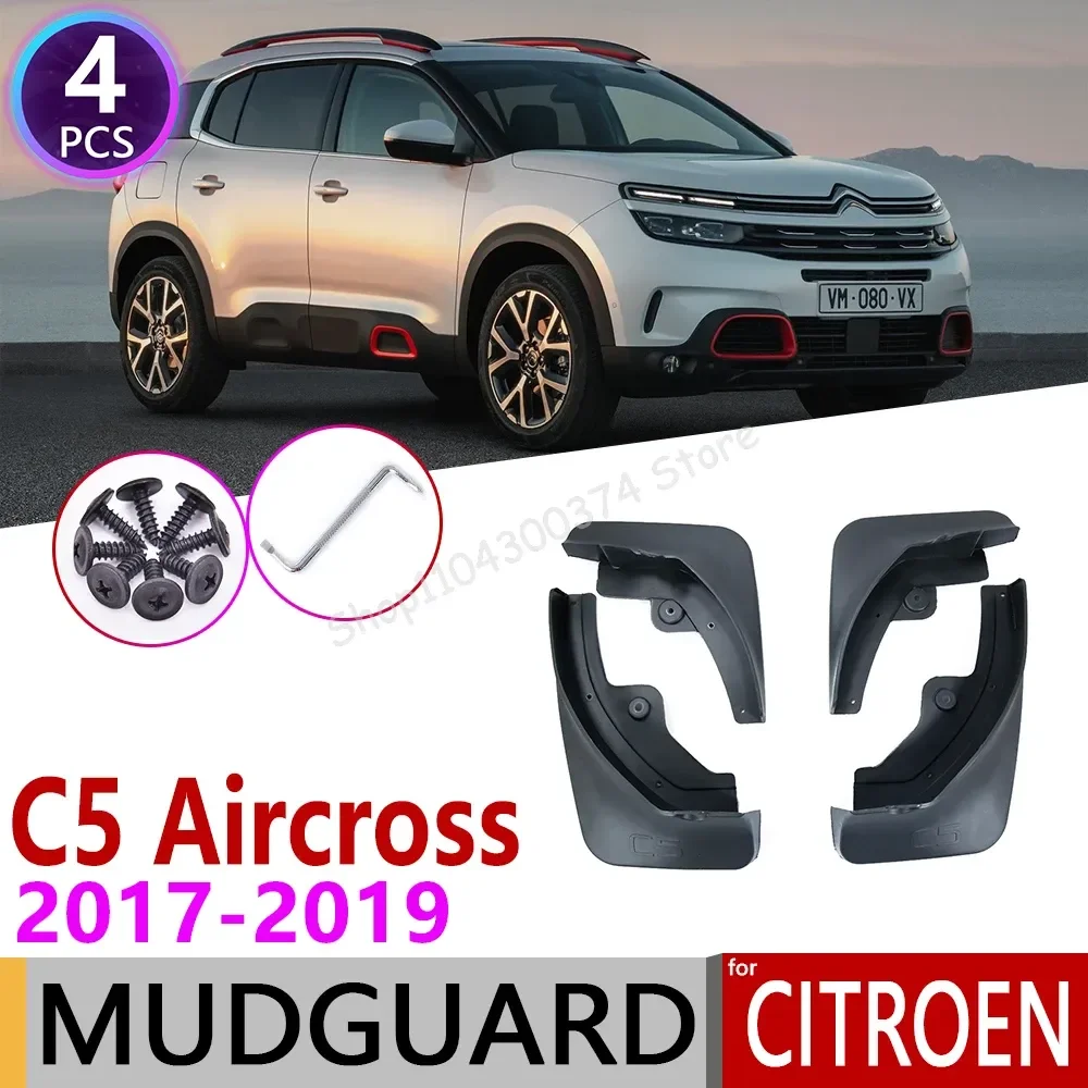 

for Citroen C5 Aircross 2017 2018 2019 2020 4PCS Front Rear Car Mudflap Fender Mudguards Mud Flaps Guard Splash Flap Accessories