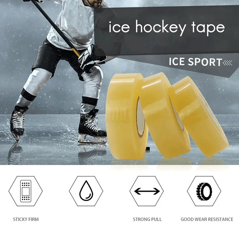 6/12 Rolls Clear Ice Hockey Tapes Multipurpose PVC Hockey Stick Tape 2.5cm*25m Transparent Nonslip Handle Protector Sports Gifts