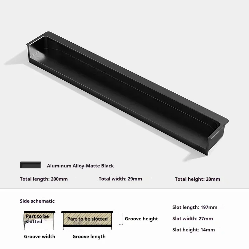 الجلد الملمس مشقوق جزءا لا يتجزأ من مقبض باب الخزانة الفاخرة ضوء Morandi نفس اللون الظلام زر مقبض درج مقبض كابينة الباب