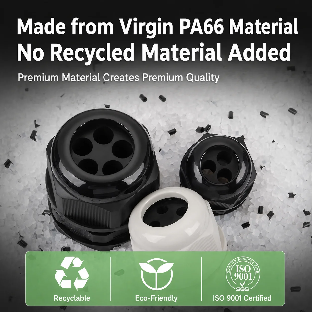 Cable Gland Multi-hole Entry Plastic ML Nylon IP68 Plastic 2 Holes Core M20 Thread Double Hole Waterproof Cable Gland PA Fitting