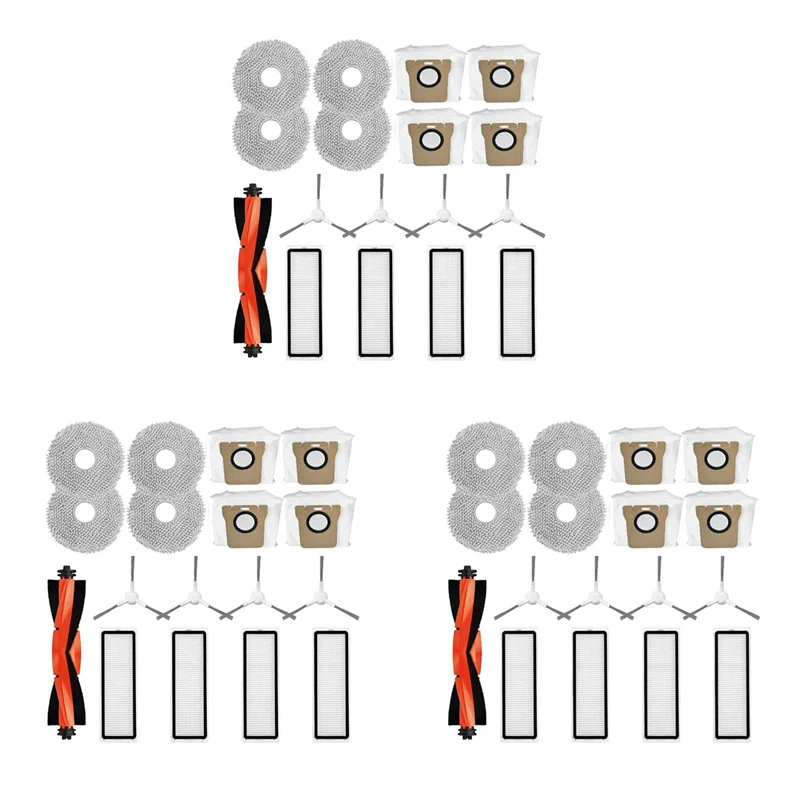 

M12K-3Set для робота-пылесоса Xiaomi X20 +/X20 Plus, запасные части, аксессуары, фильтр Hepa, швабра, тканевый мешок для пыли