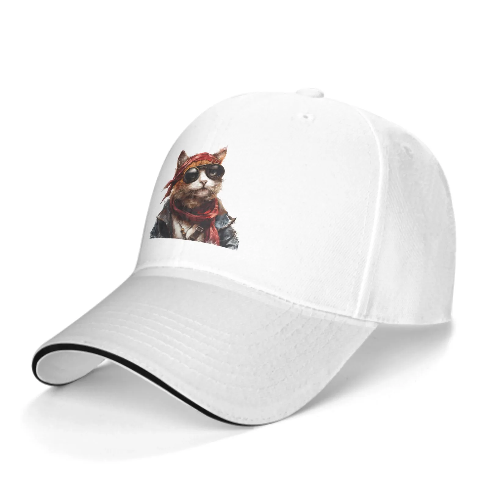 

Cool Cat Captain Baseball Cap Four Seasons Outdoor Fishing Hat Adjustable Hip Hop Castette For Outdoor Travelling Unisex Cap