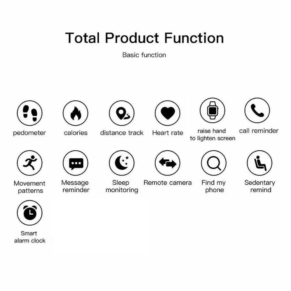 D18S Smart Bracelet Wireless Information Reminds Exercise Heart Rate Sleep Monitoring Call Pedometer Touch Sensor Smart Watch