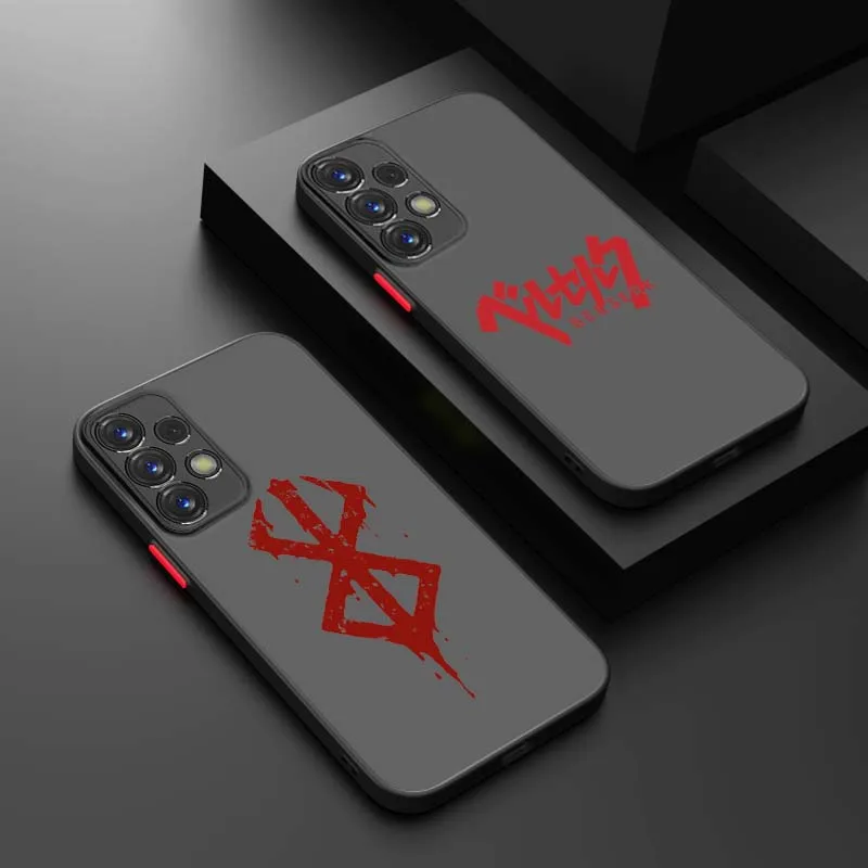 Coque de téléphone avec Logo Anime Berserk, pour Samsung Galaxy S25 S24 S23 S22 S21 S26 Edge Ultra Lite FE Plus 5G UW