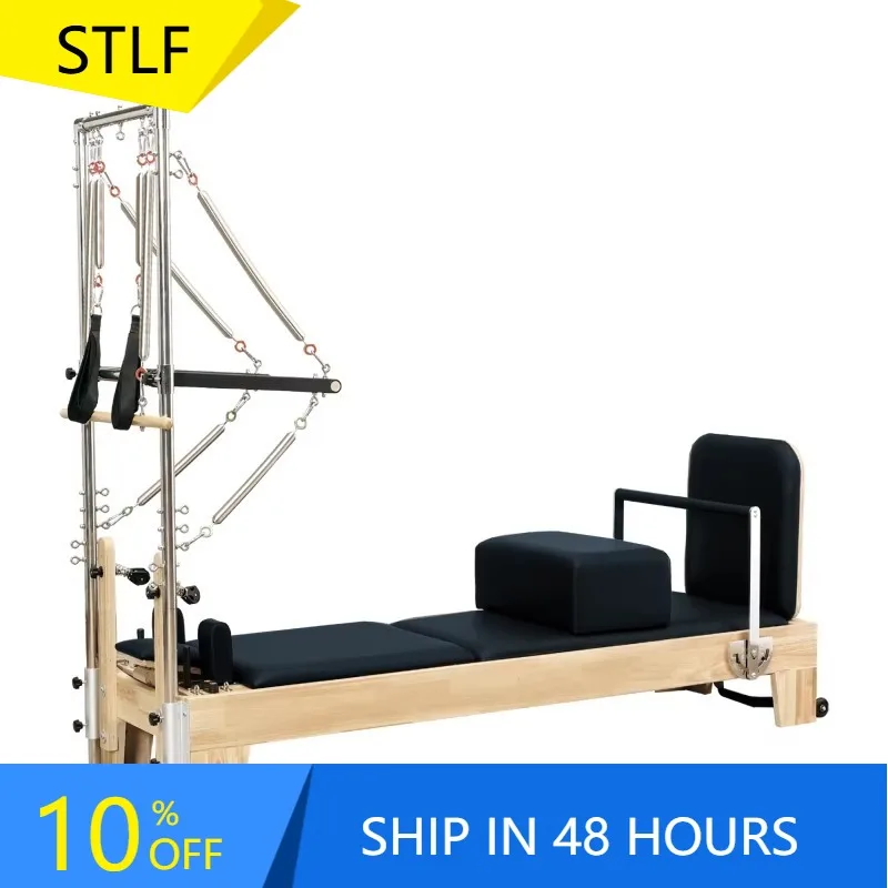 

YTYIN Durable Professional Wood Pilates Machine Bed Chair Made From Maple Wood Pilates Reformer Set For Studio Use