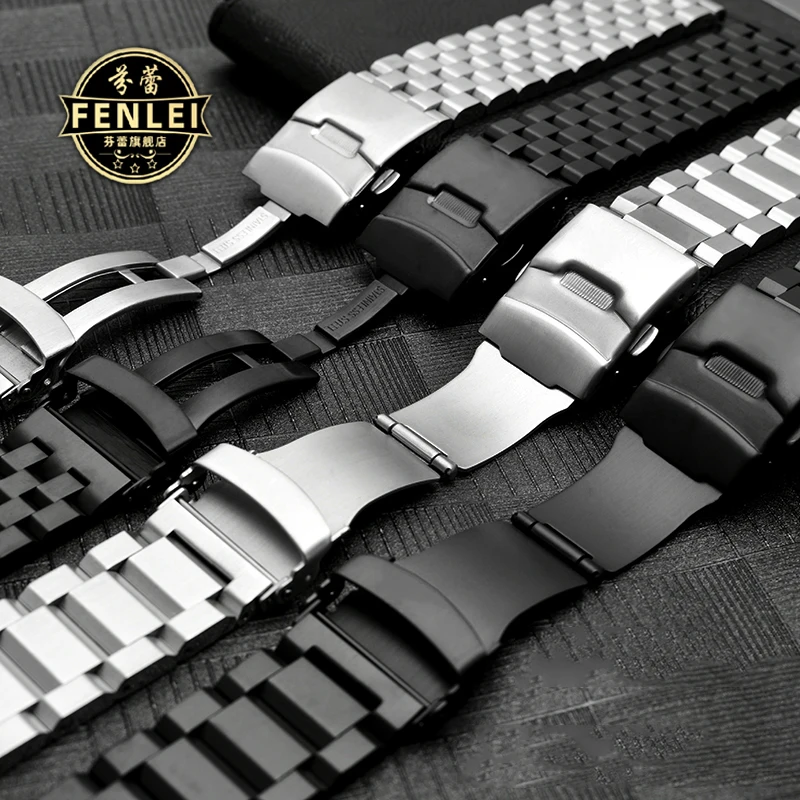 18MM 20 22 24MM do Breitling Jeep kopalne Casio PRG-600 650 włócznik ze stali nierdzewnej pasek do zegarka z solidną precyzją stali