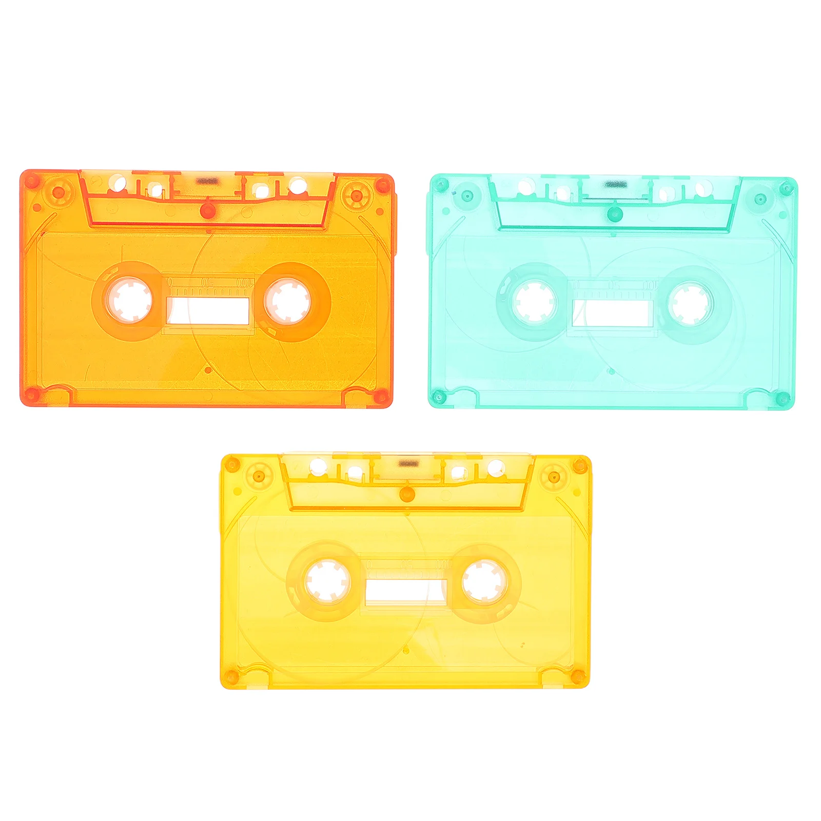 

3Pcs Colorful Cassette Tape Decoration Blank Tapes for Retro Party DIY Creative Wall Art Blessing Tape Blank Tapes Cassette