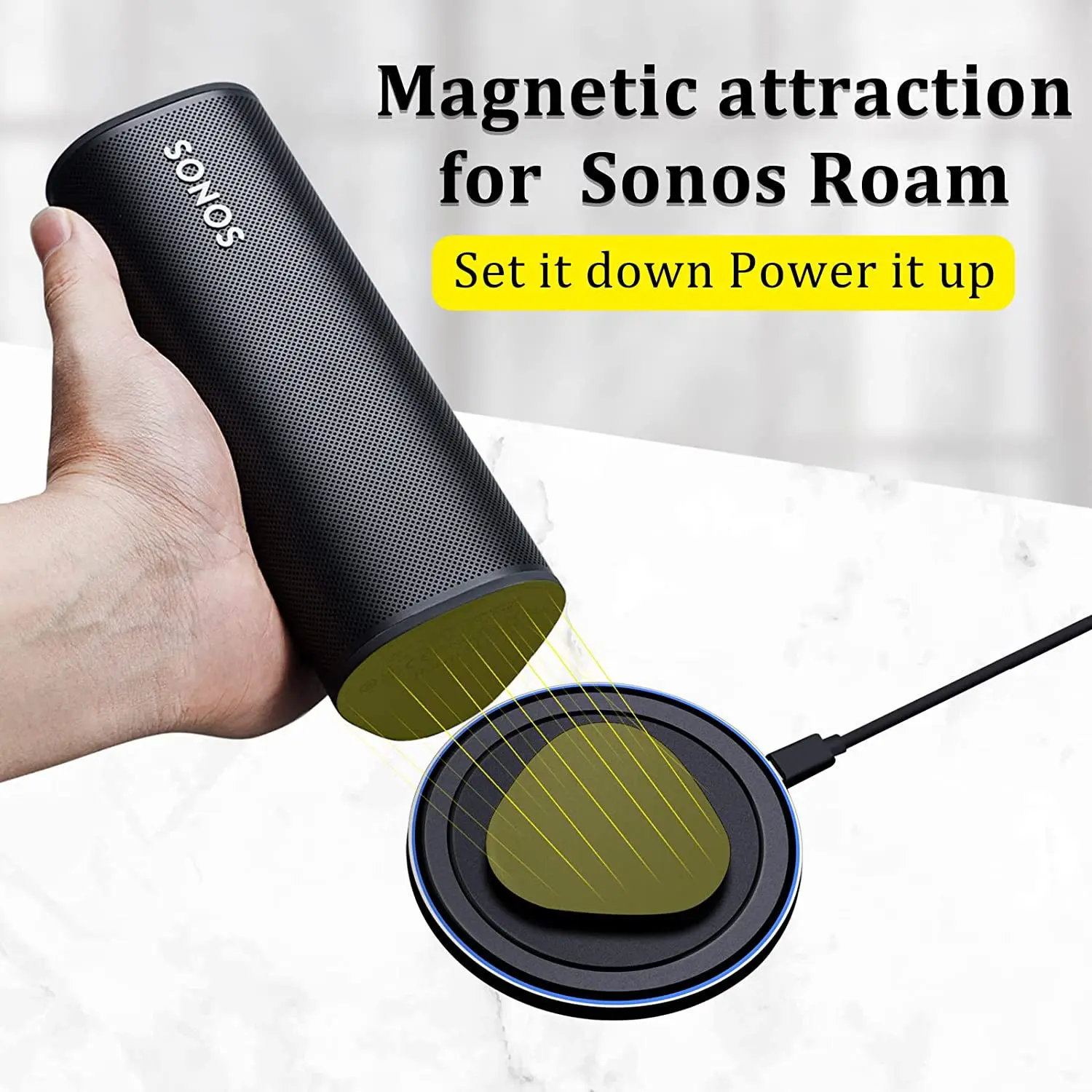 

Spot applicable Sonos Roam outdoor Bluetooth speaker strong magnetic wireless charging audio charging base