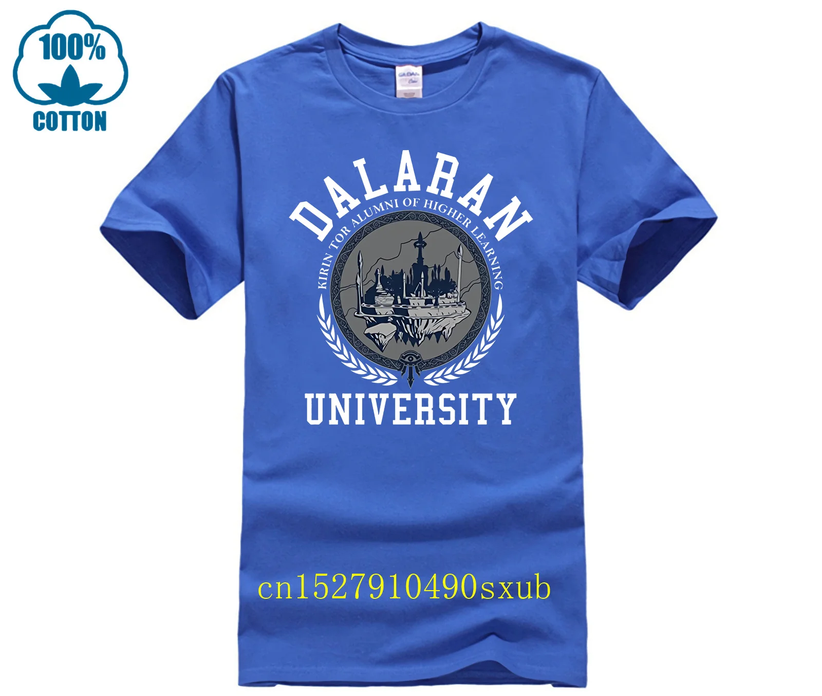 2019 hot koop game t-shirt merk t-shirt World Of Warcraft mannen Dalaran University Premium T-Shirt Cotton Tee Shirt Present