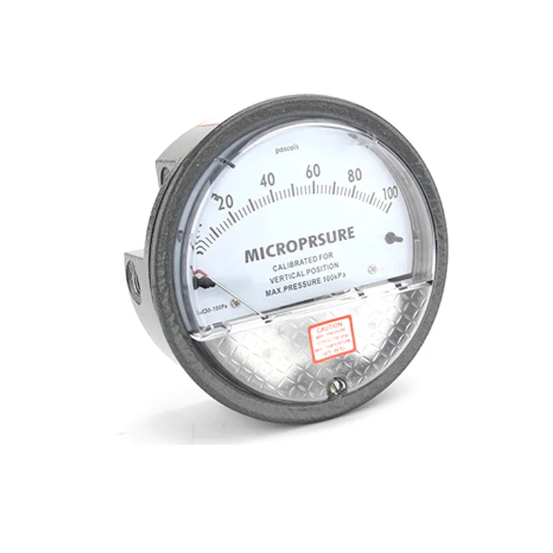 Micro Pressure Gauge Differential Pressure Gauge Round Pointer For Medical Health Microelectronics