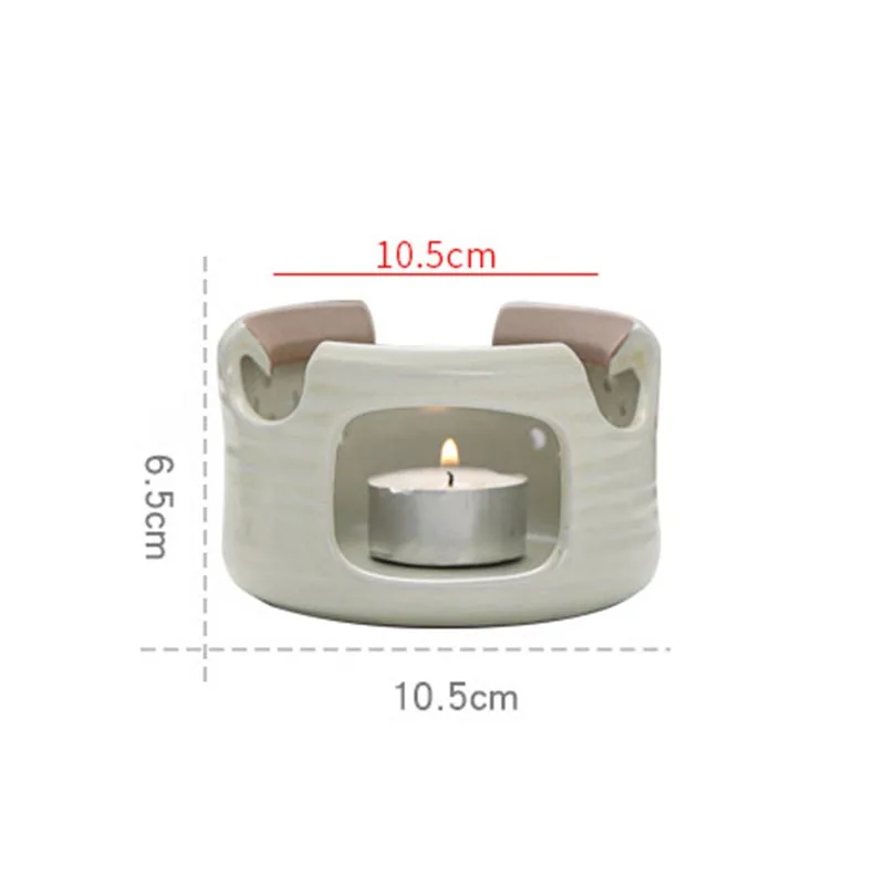 Creative Household Kung Fu Tea Set Warm Tea Stove Candle Warmer Teapot Trivets Wine Warmer Furnace Ceramic Candle Heating Base