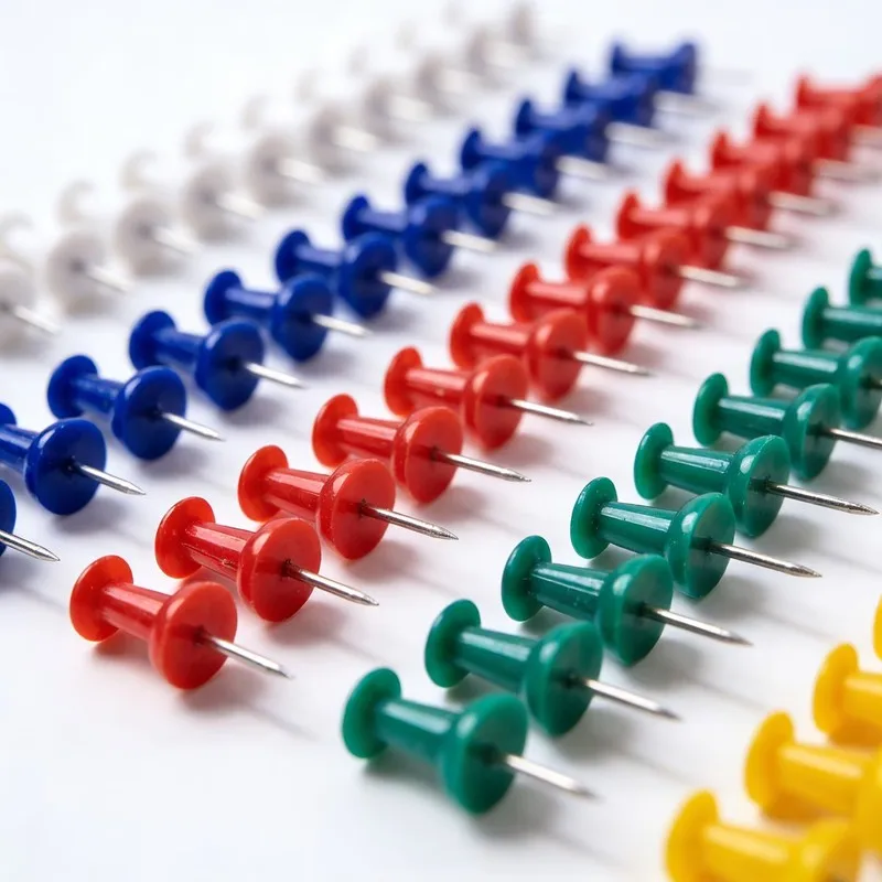 140 pcs Sturdy Bent Resistant Assorted Thumb Tacks, great for DIY Craft Display, Easy Finger Push Grip, Office Bulletin Board