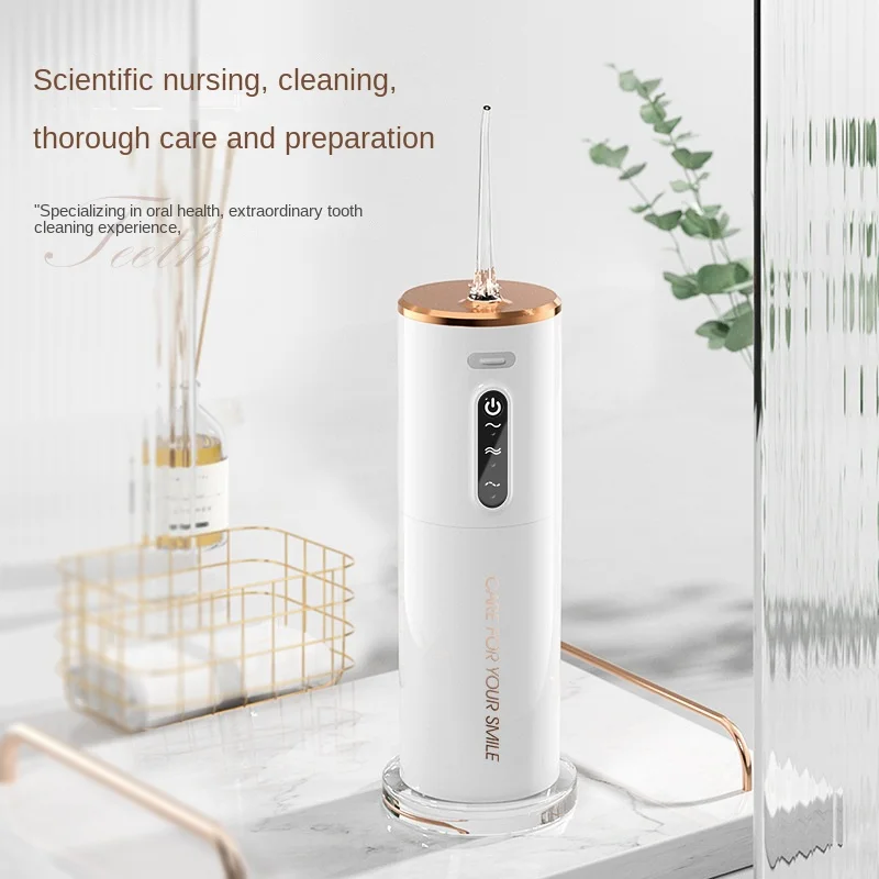 2023 New Portable Water Floss USB Rechargeable Oral Irrigator 280ML Electric Tooth Cleaning Device 3 Modes Waterproof Irrigator