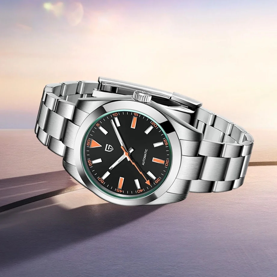 

PAGANI DESIGN Green Circle Механические часы Япония Movt Водонепроницаемые сапфировые мужские часы из стали 316L Светящиеся роскошные мужские часы