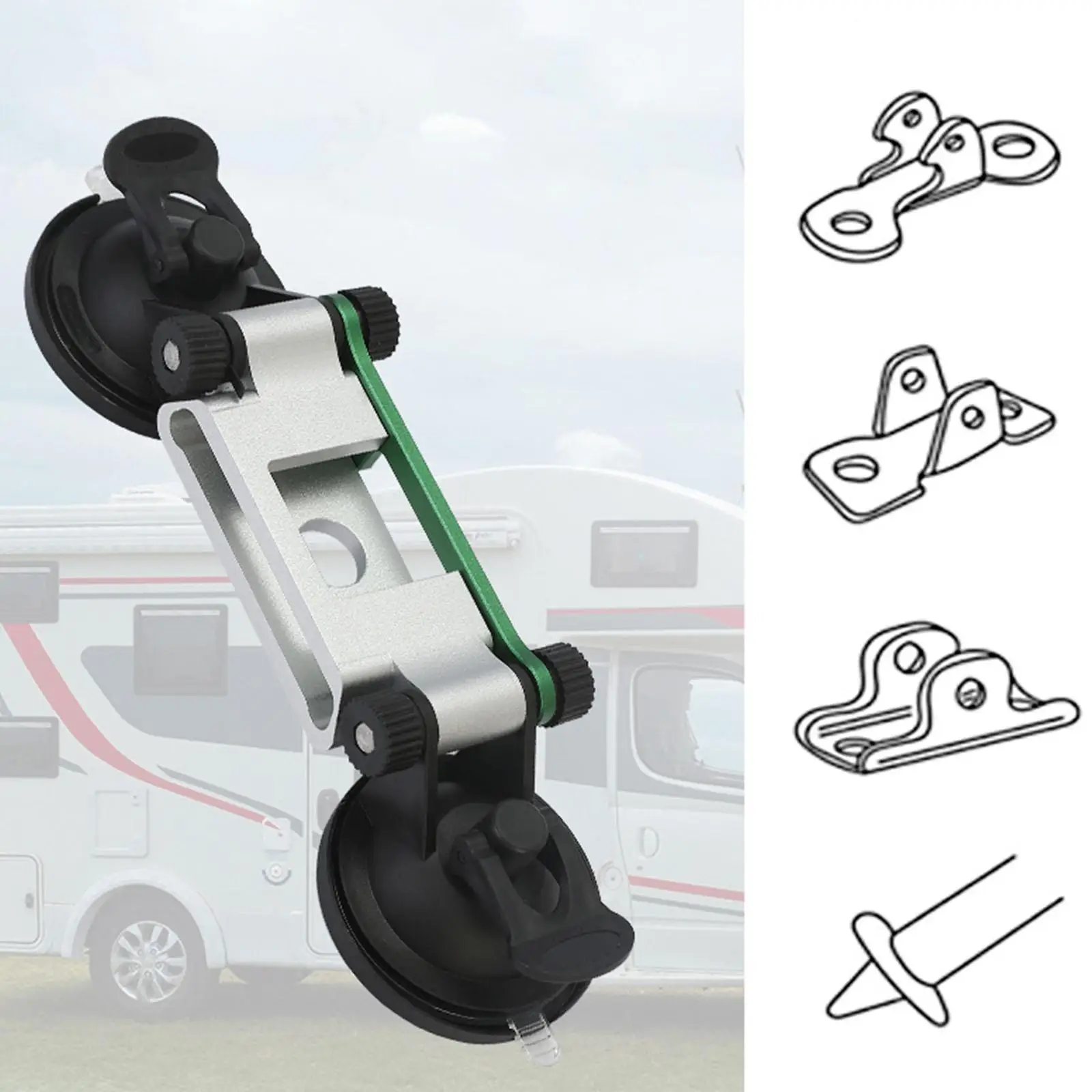 

RV Awning Support Base Canopy Mount Tie Down Suction Cup Heavy Duty Wear Resistant RV Awning Accessories for Motorhome