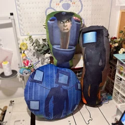 35-60cm Skibidi Toilet Plush Pillow Cartoon Toilet Man And Surveillance Man Stuffed Pillow Camaraman tv man Plush Birthday Gifts
