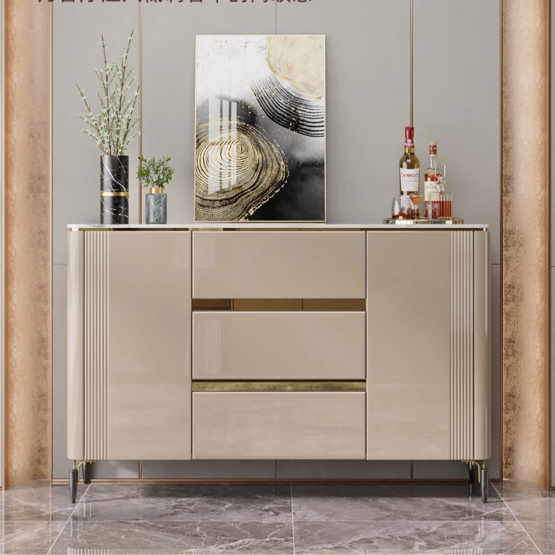 

Dining edge solid wood against the wall multifunctional living room tea storage cabinet household kitchen organizer cabinet