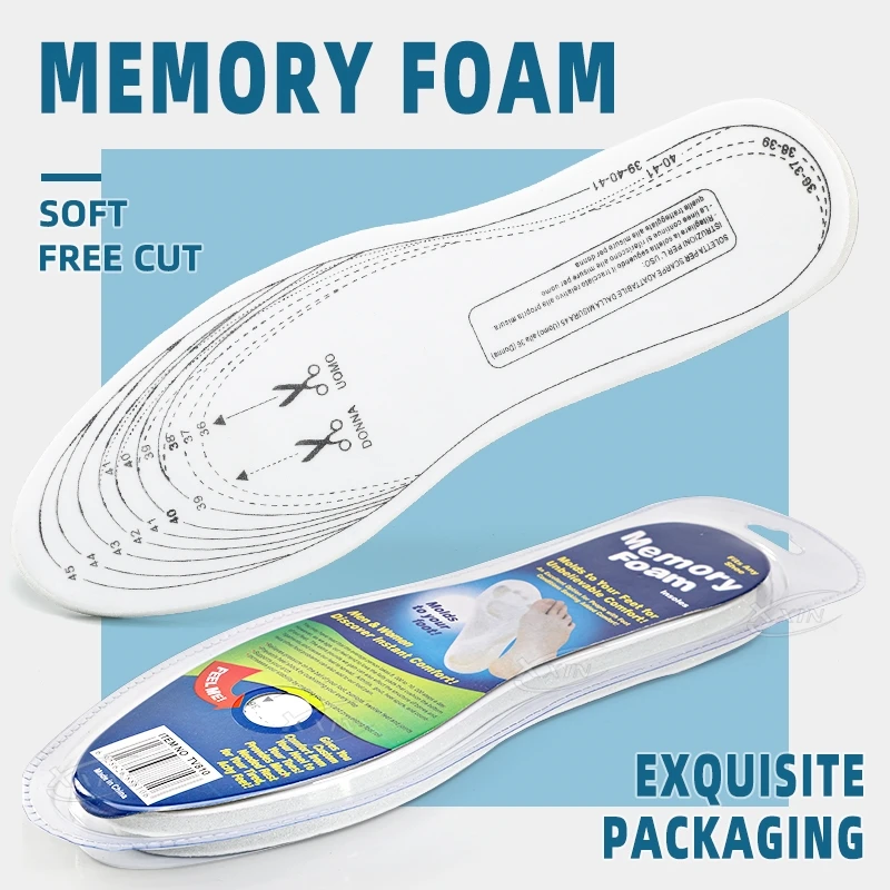 【Xxin】Memory Foam Shoe Insoles Men Women Insoles Foot Care Comfort Pain Relief Latex Insole 35-46