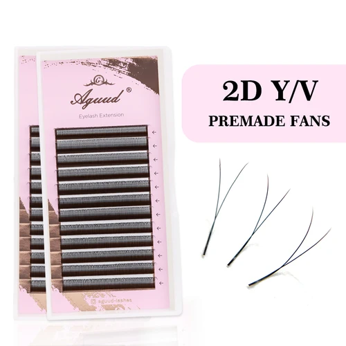 Imagen 2 del producto Aguud-extensión de pestañas 2D Y de una sola punta, pestañas naturales suaves y tenues, alta calidad, 3D, 4D W, pestañas postizas individuales, maquillaje