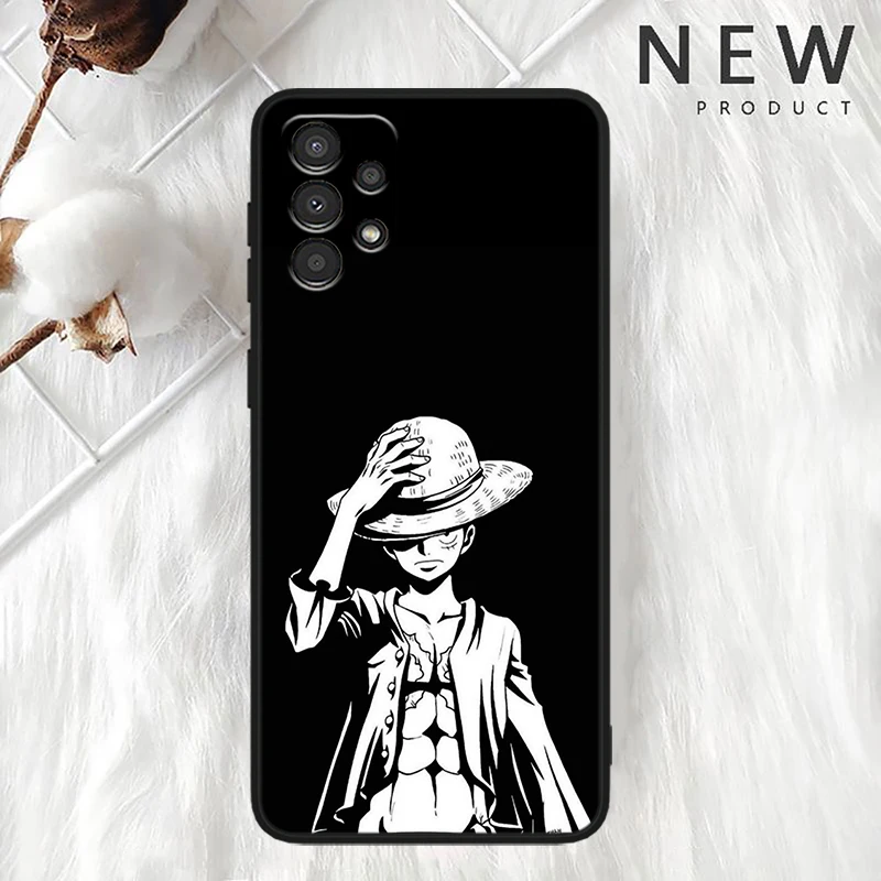 Cartoon O-ne P-ieces Luffy For Samsung A90 A80 A70S A60 A50S A40 A30S A20E A20S A10S Silicone Black Phone Case