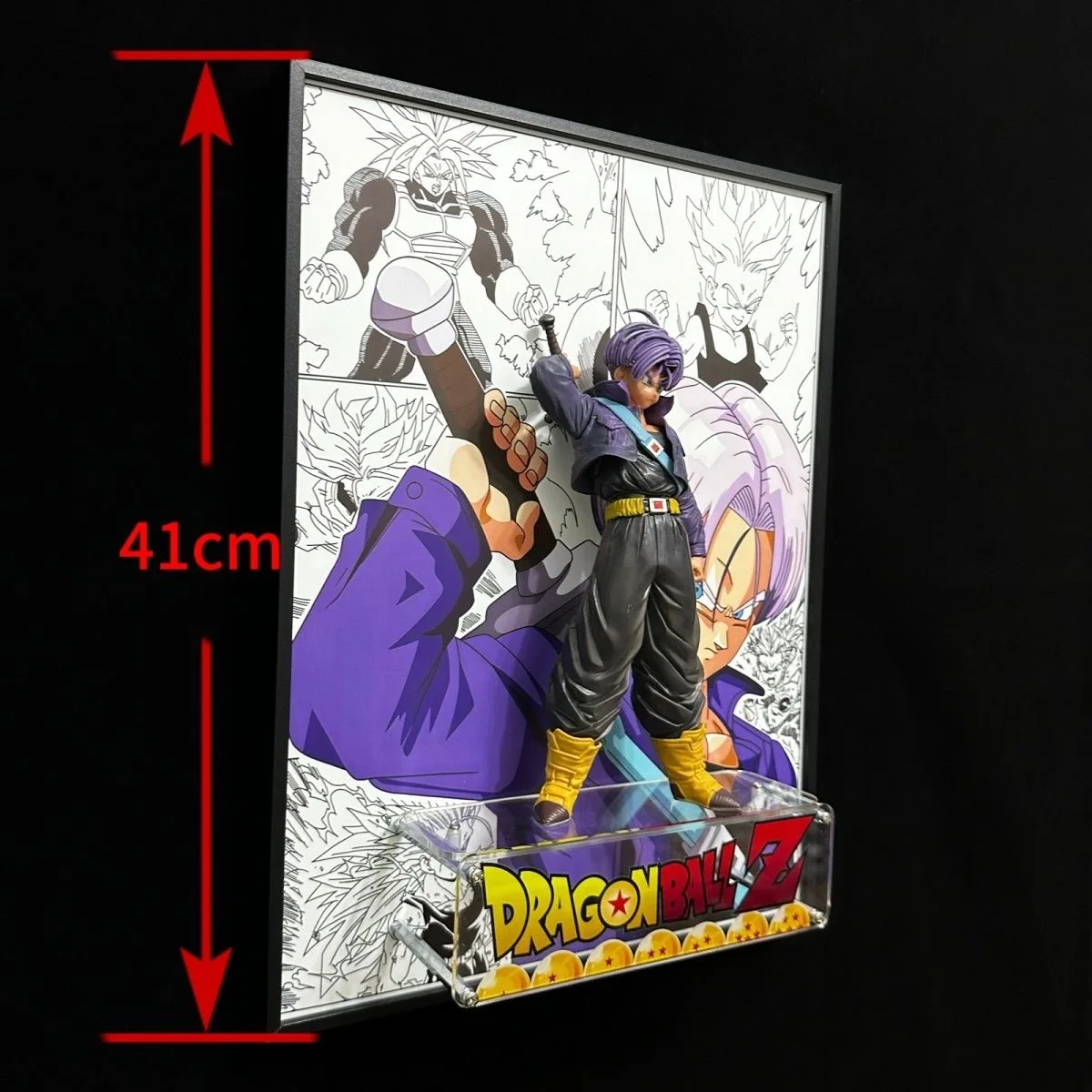 3D Poster Dragon Ball Trunks Action Figure Wall Painting Goku Vegeta Retro Life-like Print Wall Art decorate Room For Boy