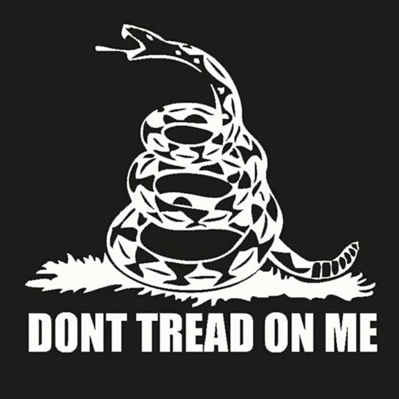 DONT TREAD ON ME Snake Waterproof Car Stickers Car Styling Decals Motorcycle Accessories Black/Silver