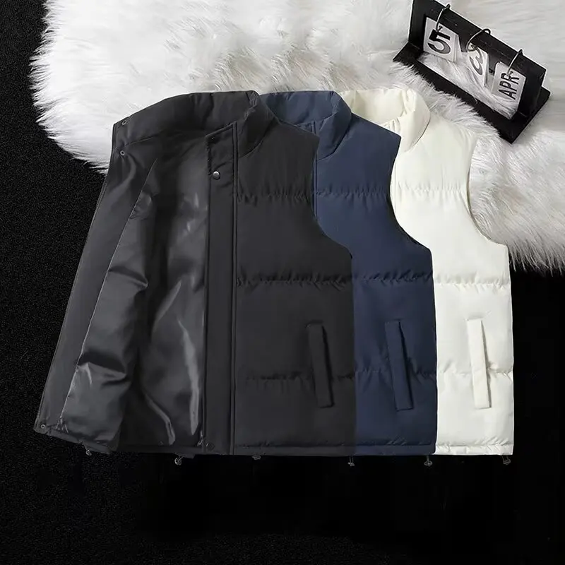 plus Size Women's Cotton Jacket Vest Thickened Fleece Short Outerwear Autumn Winter Fashionable Warm Button up Casual Vest