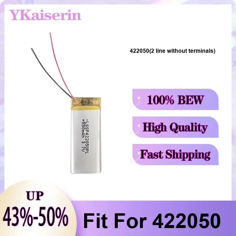 

Battery 422050 2 Line Without Terminals 550Mah Reliable Replacement Fit For