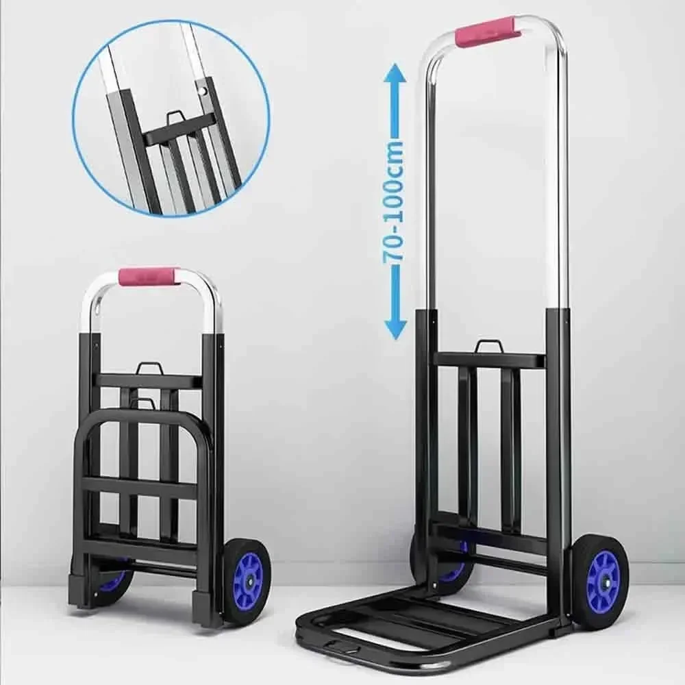 Folding Retractable Trolley Folding Hand Truck Handling Household Magic Trailer Shopping Cart Trolley Portable Luggage Hand Cart