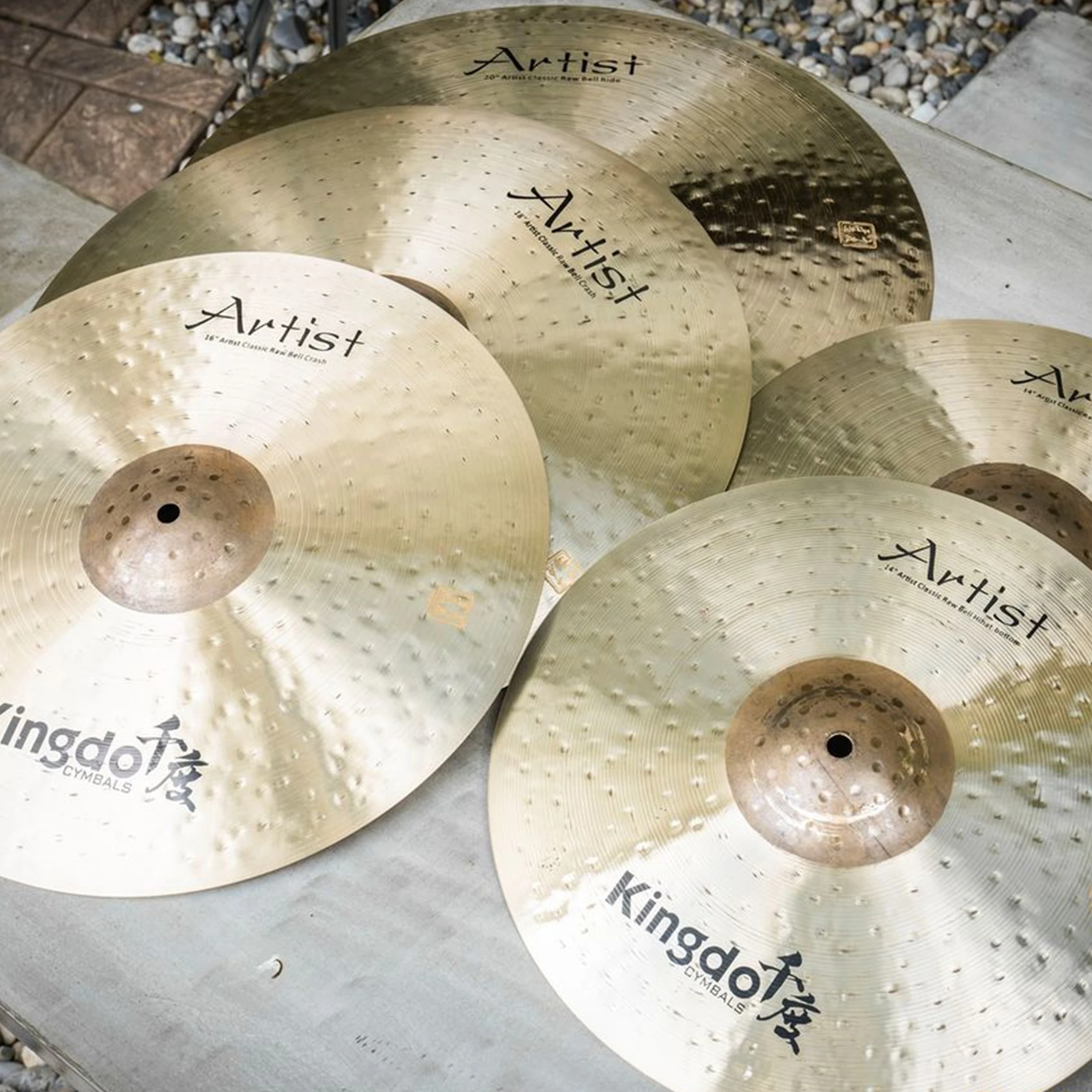Image 4: Cymbales B20 100% fabriquées à la main, série Artist Classic Raw Bell, lot de 5 pièces