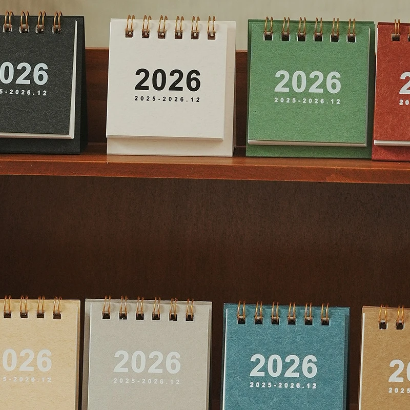 تقويم المناظر الطبيعية الجمالية 2026 تقويم مكتبي صغير جيب محمول خطة يومية وشهرية تقويم مكتب الديكور سطح المكتب