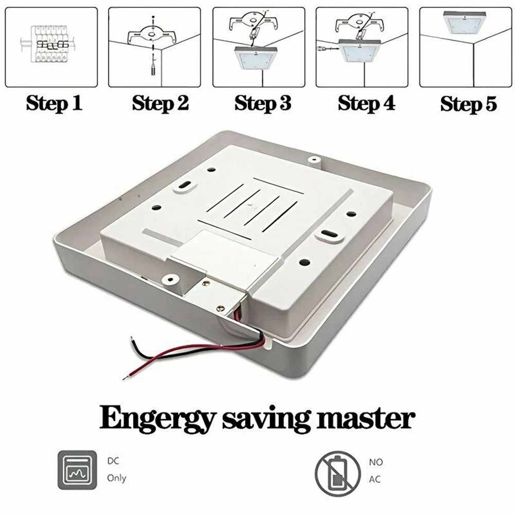 1PC 9W 12V przyczepa samochodowa RV LED sufitowa lampa pokojowa światło kopuły silnika domy ciężarówki przyczepy kempingowe autobusy łodzie Sqaure