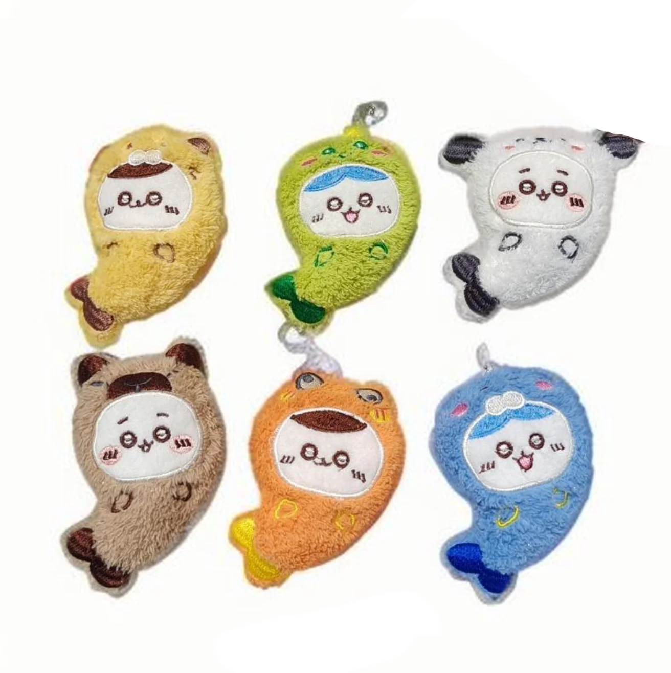 

12pcs/lot 10cm Cute animal bear plush pendant toys bear doll keyring bag charm gifts