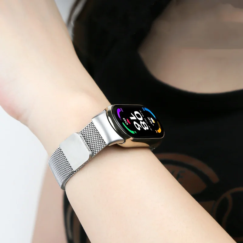 Milanese Loop Strap For Xiaomi Mi Band 9 8 NFC stainless steel Quick Release belt Correa Miband8 Bracelet Mi band 9 Accessories