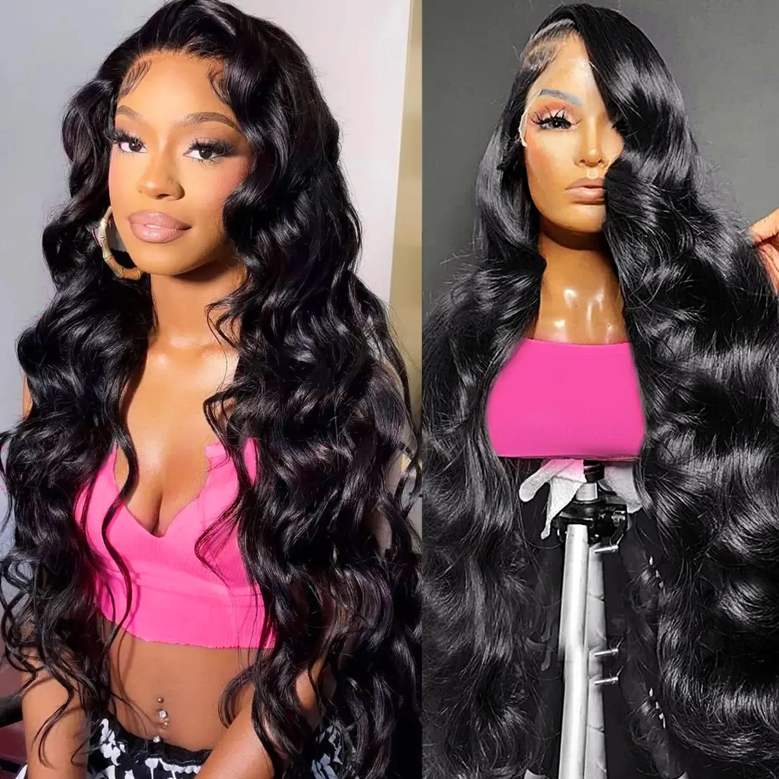 

Body Wave 13x4 13x6 360 HD Transparent Lace Front Wigs Human Hair Wig Brazilian 30 40 Inch Body Wave Lace Frontal Wig For Women