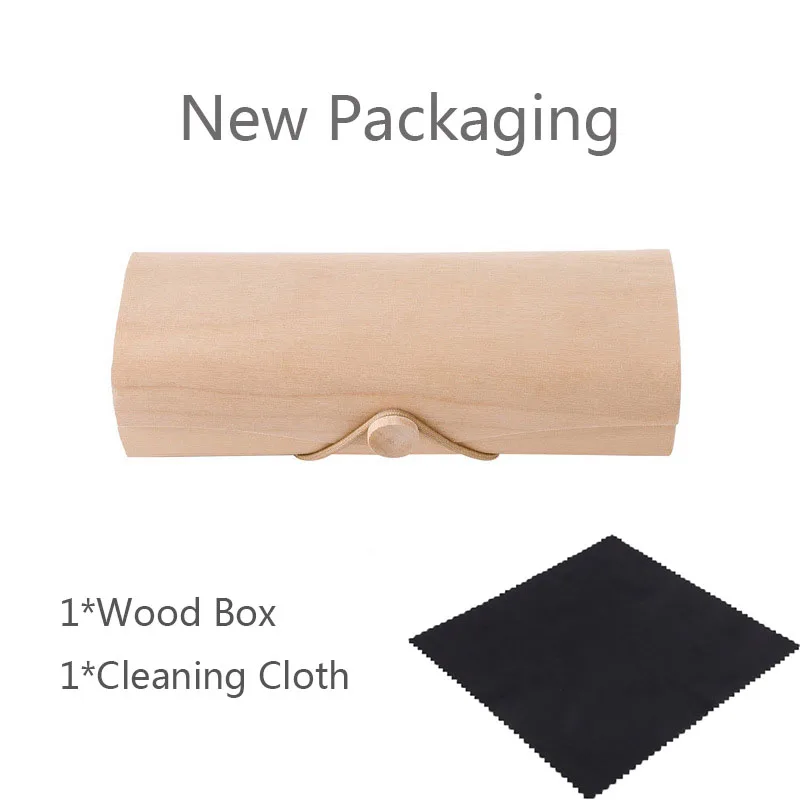 HDCRAFTER Prescription Eyeglasses Frames Wood Grain Optical Glasses Frame with Clear Lens Men Women Wooden Glasses Frames