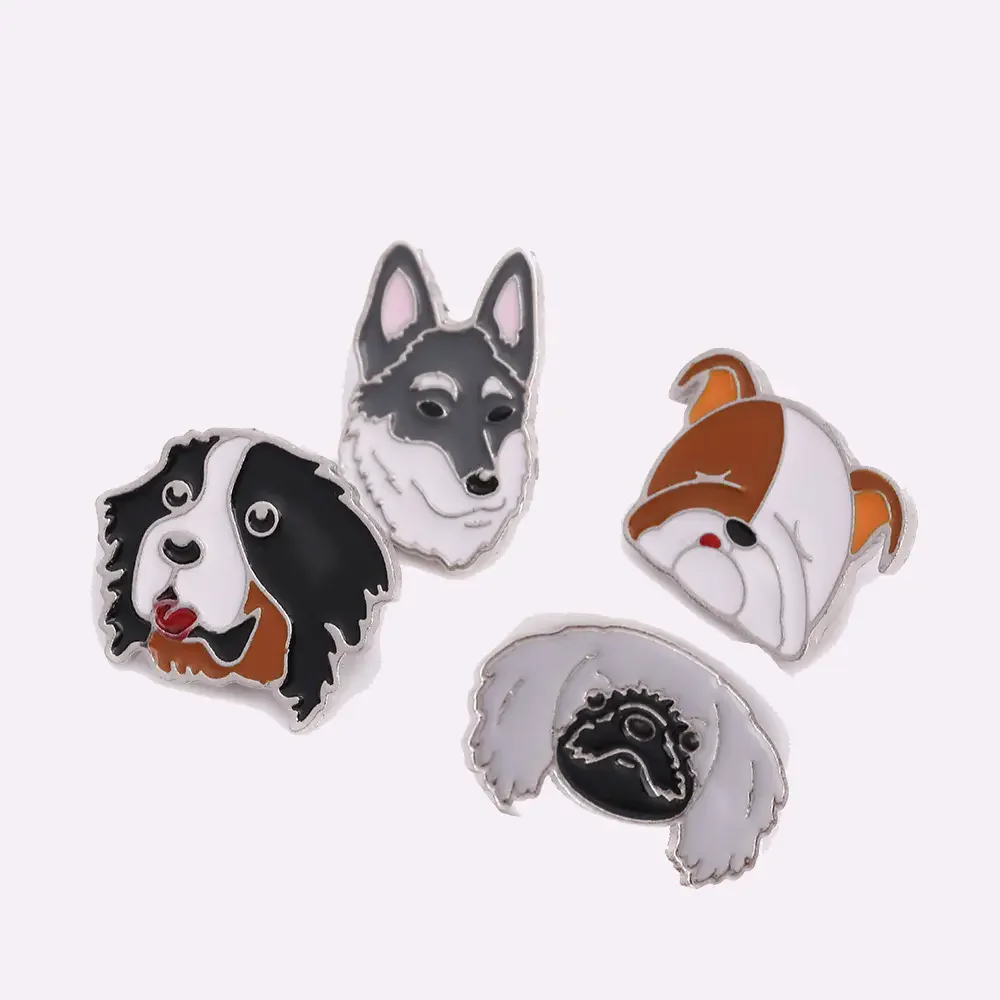 Manufacturer's hot selling pet dog badge custom metal animal zinc alloy pin