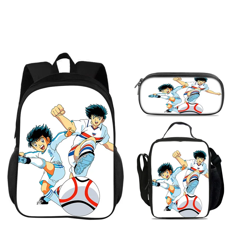 Captain Tsubasa 3pcs Set Backpack Pen Bag ice Bag Durable Trendy