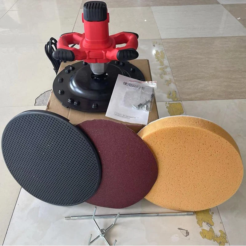 Industrial 380mm sand pad size smoothing and rendering machine 220V 350W for wood surface finishing Iron plate wall sanding