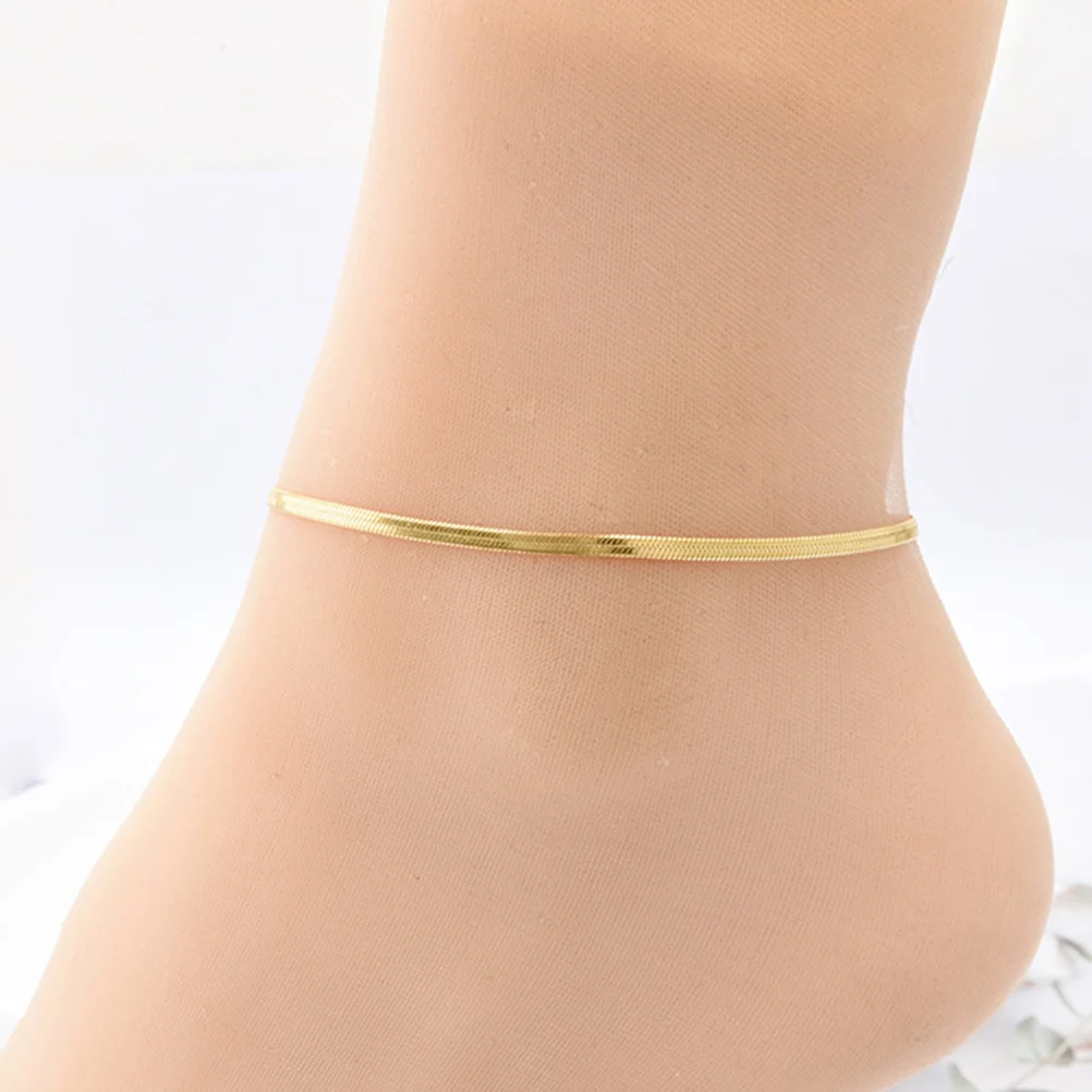 

1Pcs Beach Foot Chain Snake Design Adjustable Gold Anklet Fashion Anklet for Women DIY Ankle Jewelry Summer Accessory