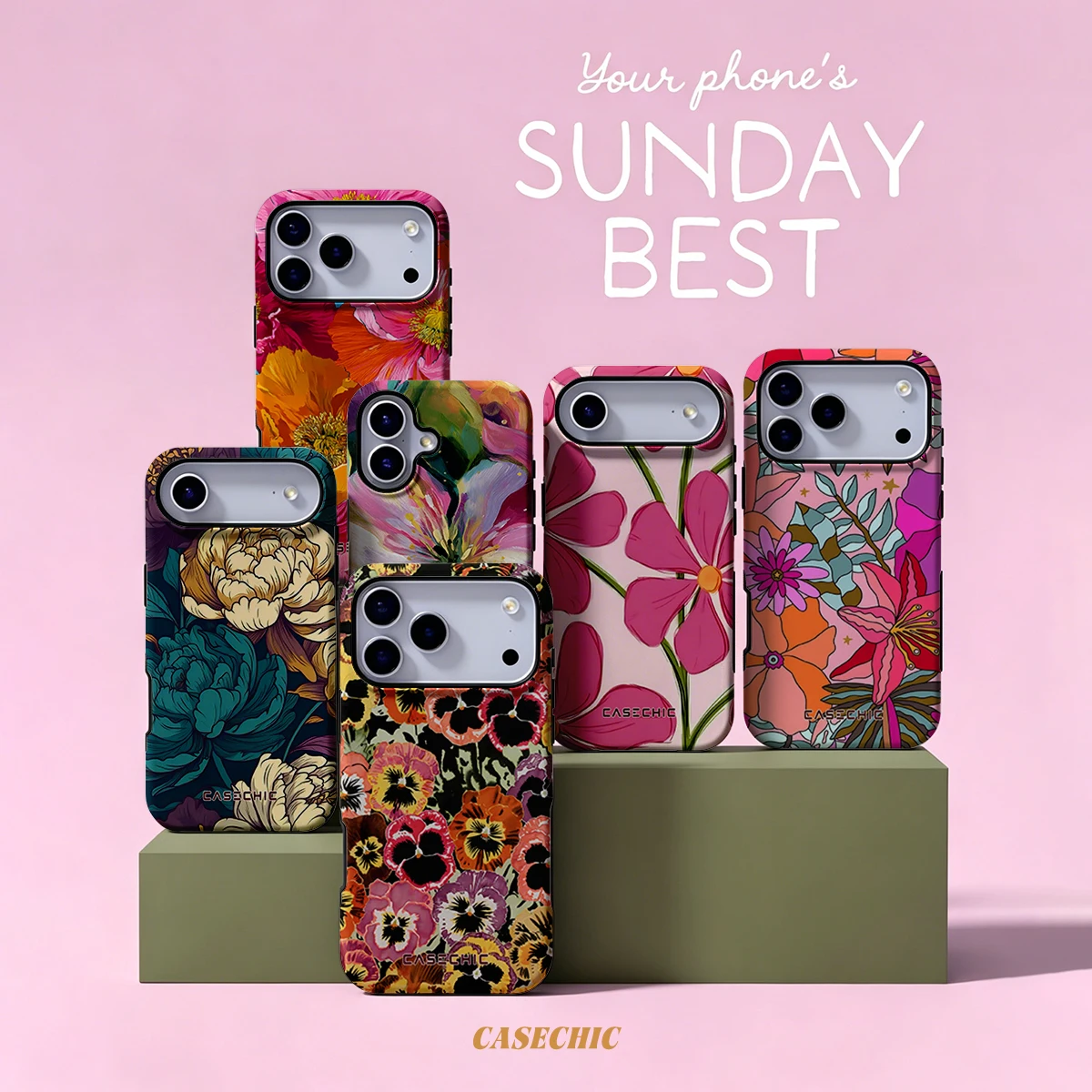 Vibrant Pansies Case for Samsung Galaxy S26 S25 S24 S23 Ultra Drop Resistant Glossy Dual-Layer Cover CaseChic